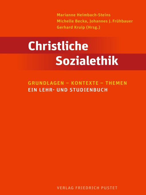 Title details for Christliche Sozialethik by Marianne Heimbach-steins - Available